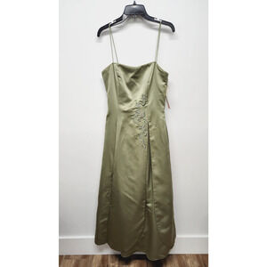 Vintage Dave & Johnny Prom/Bridesmaid/Ball Gown Maxi Dress, Size11-12 Sage Green